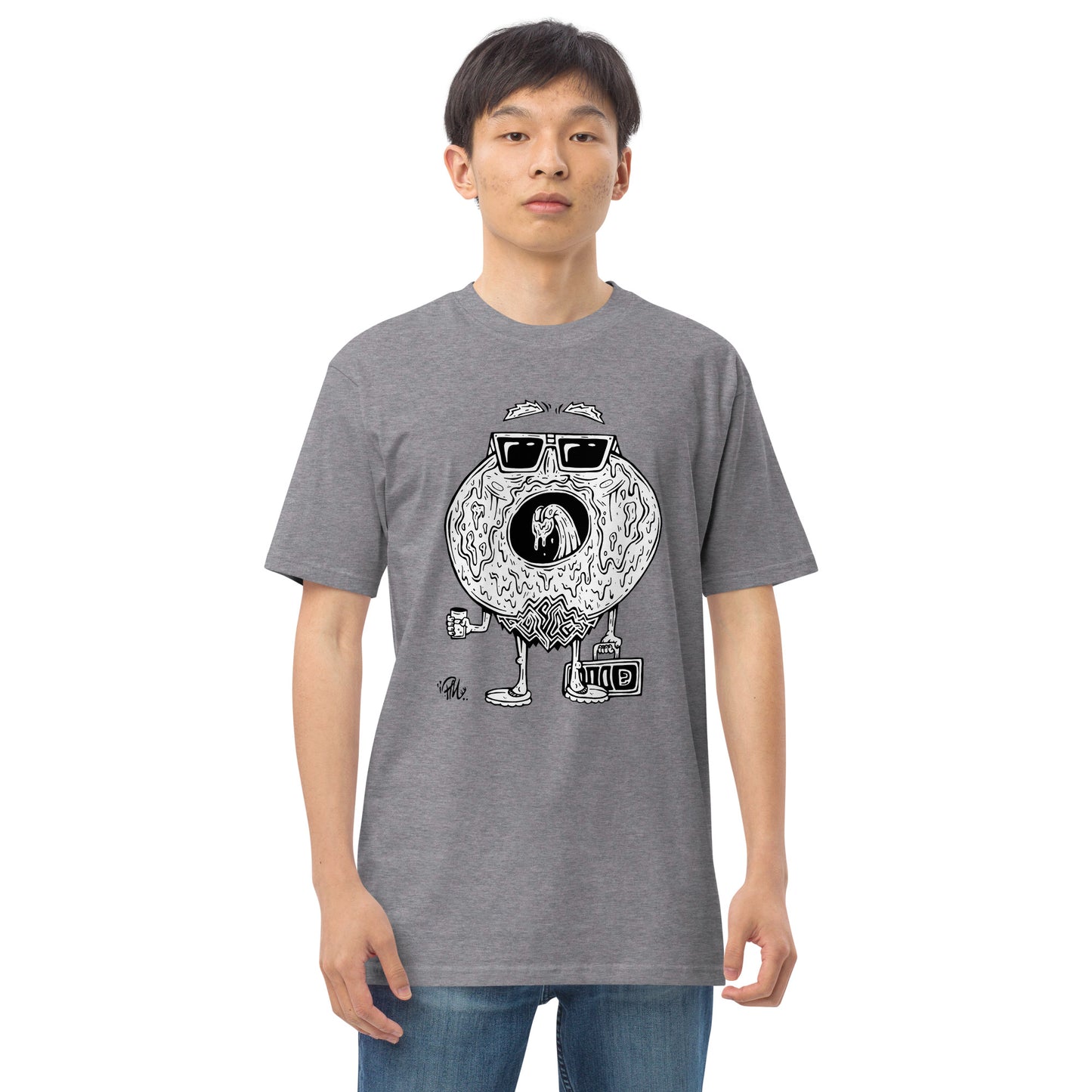 Donald Donut - Black and White T-Shirt