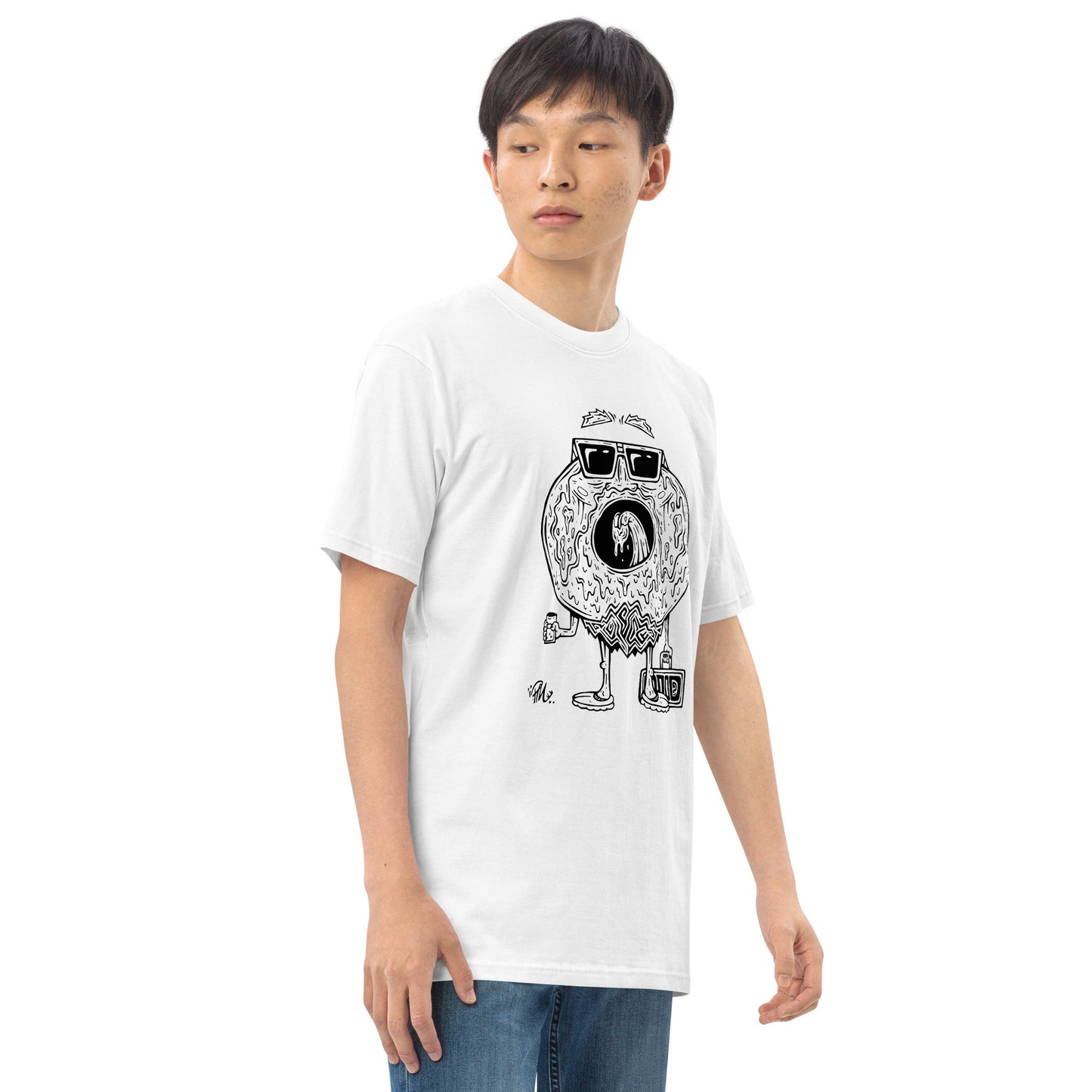 Donald Donut - Black and White T-Shirt