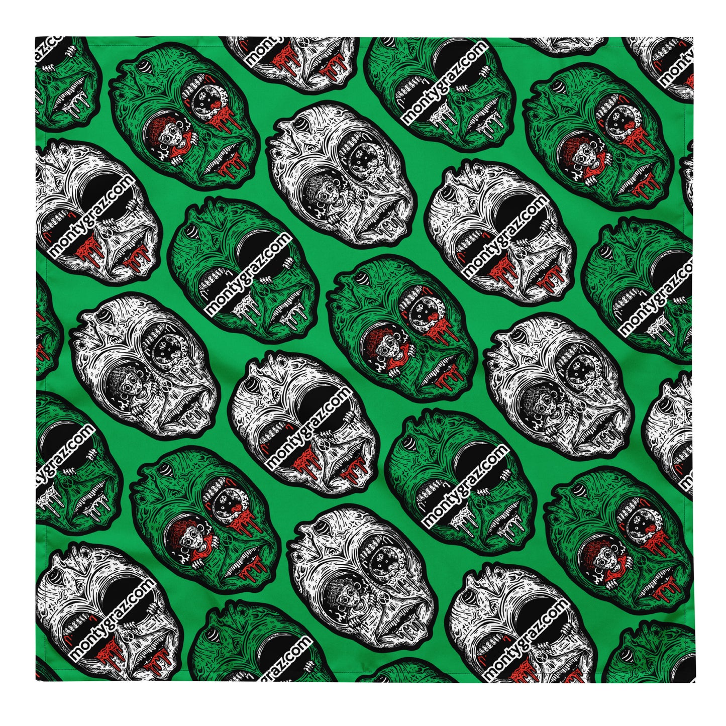 Zed Sees All Repeater Bandana - Green